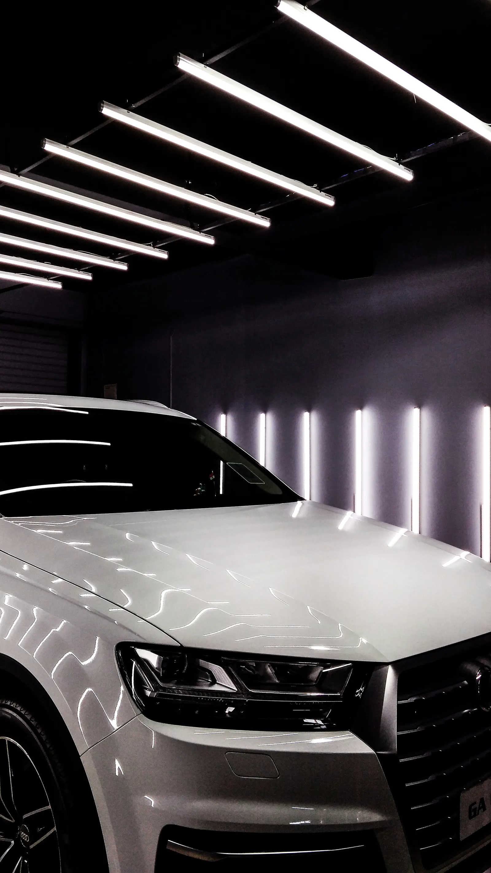 Car with glossy ceramic finish